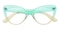 Myra Green/Yellow Cat Eye TR90 Eyeglasses