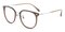 Kalamazoo Brown/Silver Round Titanium Eyeglasses