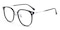 Kalamazoo Black/Silver Round Titanium Eyeglasses