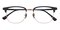 Rupert Black/Rose Gold Rectangle Titanium Eyeglasses