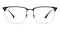 Lawrence Black/Rose Gold Rectangle Titanium Eyeglasses