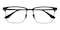 Lawrence Black Rectangle Titanium Eyeglasses