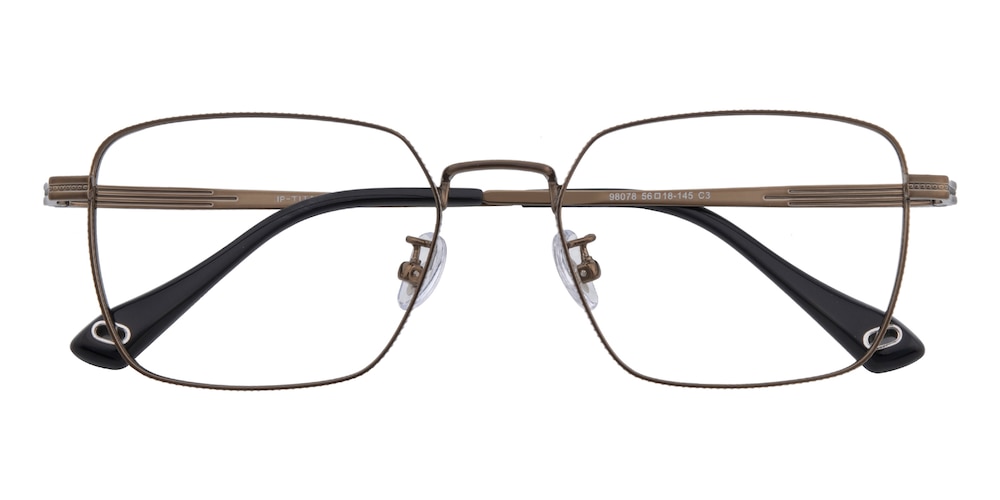 Ingemar Bronze Mist/Brown Rectangle Titanium Eyeglasses