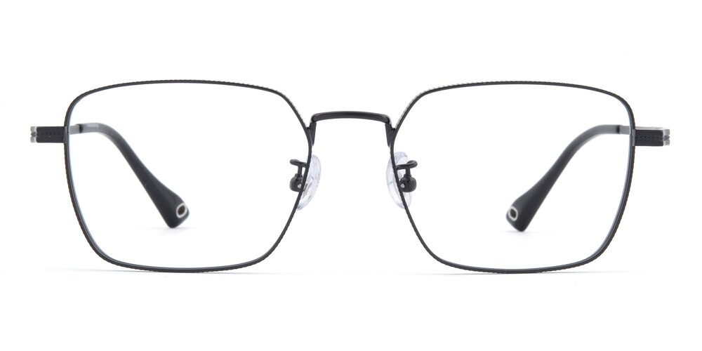 Ingemar Black Rectangle Titanium Eyeglasses