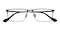 Aurelio Black Rectangle Titanium Eyeglasses