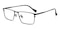 Aurelio Black Rectangle Titanium Eyeglasses