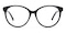 Marquette Black Oval Acetate Eyeglasses