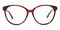 Marquette Burgundy Oval Acetate Eyeglasses