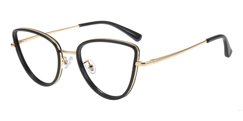 Penny Black/Golden Cat Eye TR90 Eyeglasses