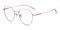 Aquarius Rose Gold Oval Titanium Eyeglasses