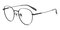 Aquarius Black Oval Titanium Eyeglasses