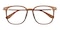 Equality Brown/Rose Gold Square Metal Eyeglasses