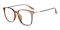 Equality Brown/Rose Gold Square Metal Eyeglasses