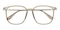 Equality Mosstone/Silver Square Metal Eyeglasses