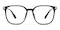 Equality Black/Golden Square Metal Eyeglasses