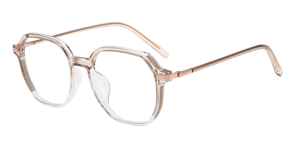 Harriet Champagne/Crystal Polygon TR90 Eyeglasses