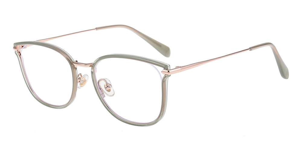 Spencer Smoke Green/Rose Gold Cat Eye TR90 Eyeglasses