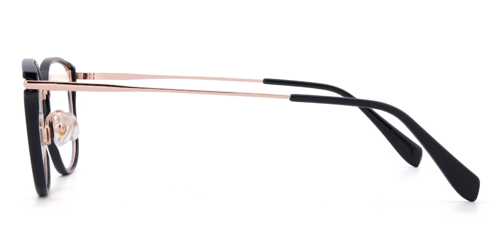 Spencer Black/Rose Gold Cat Eye TR90 Eyeglasses
