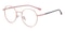 Superior Rose Golden/Pink Round Metal Eyeglasses