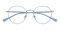 Superior Blue/Silver Round Metal Eyeglasses