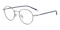 Vito Black/Silver/Gray Oval Metal Eyeglasses