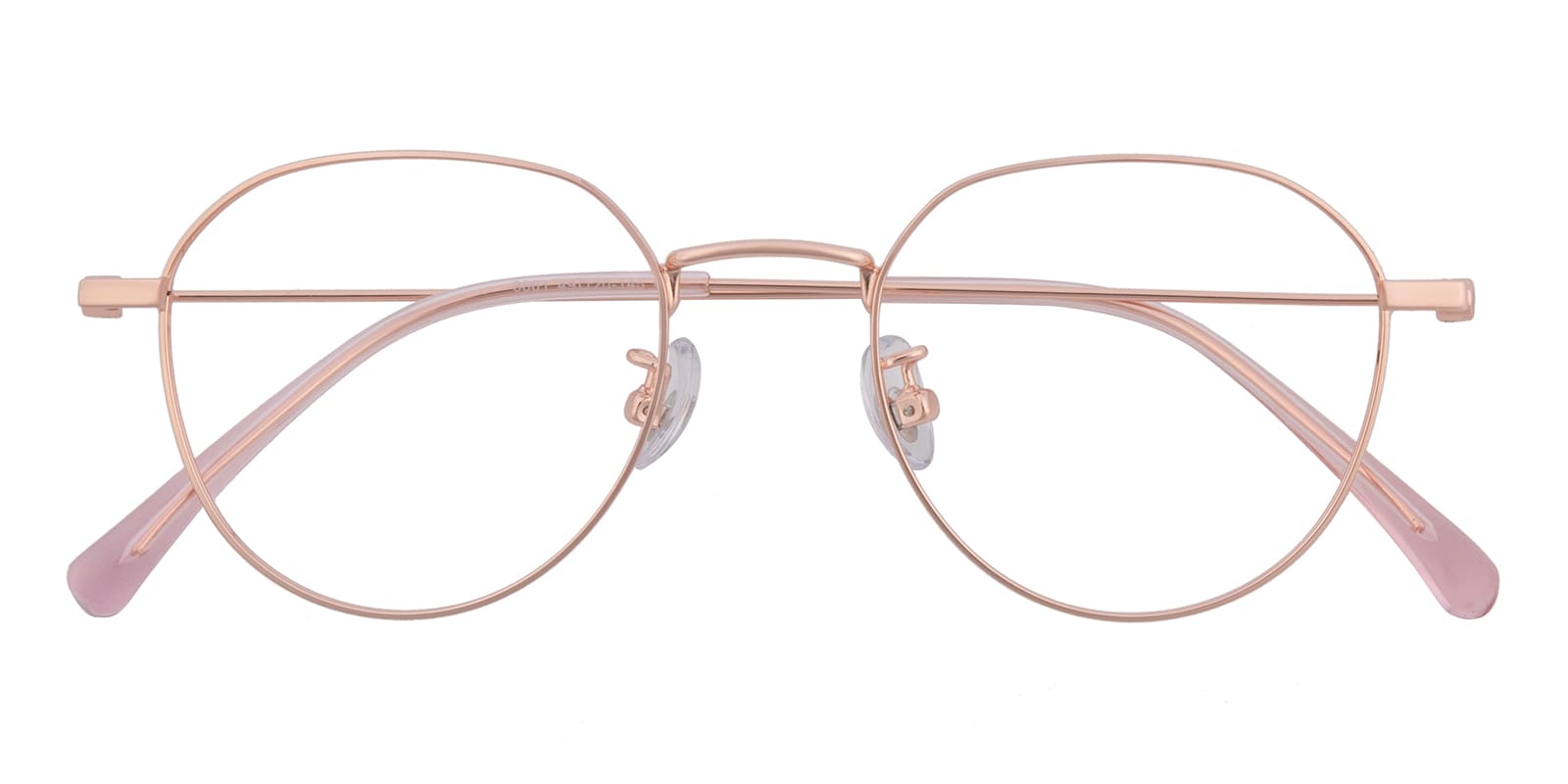 Oval Eyeglasses, Full Frame Rose Gold Metal - FM1823