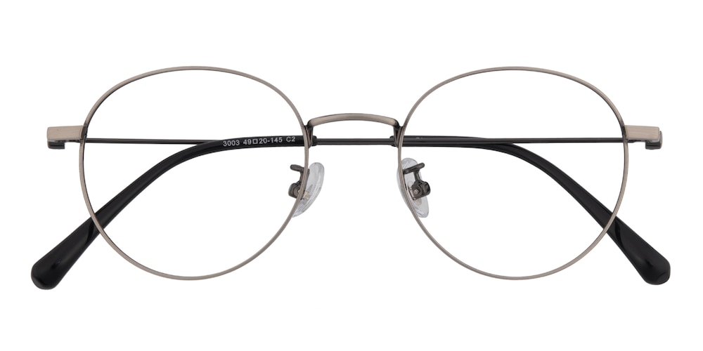 Rapids Gunmetal Round Metal Eyeglasses