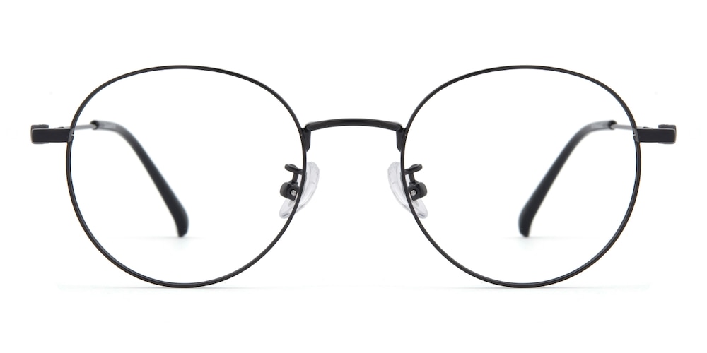 Rapids Black Round Metal Eyeglasses