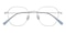 Perce Silver Polygon Metal Eyeglasses