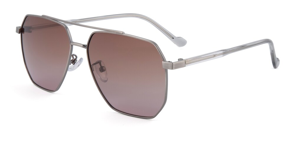 Laurel Gunmetal/Crystal Aviator Metal Sunglasses