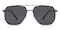 Laurel Black Aviator Metal Sunglasses