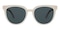 Betty Buttercream Cat Eye Plastic Sunglasses
