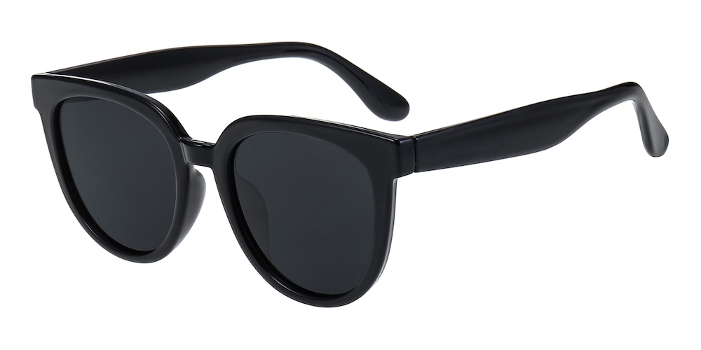 Betty Black Cat Eye Plastic Sunglasses