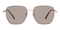 Algernon Black/Golden Square Metal Sunglasses