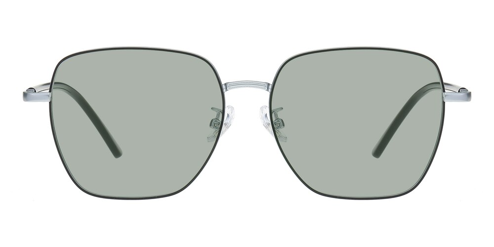 Algernon Black/Silver Square Metal Sunglasses