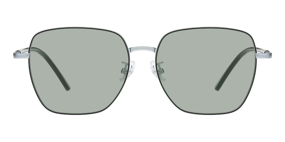 Algernon Black/Silver Square Metal Sunglasses