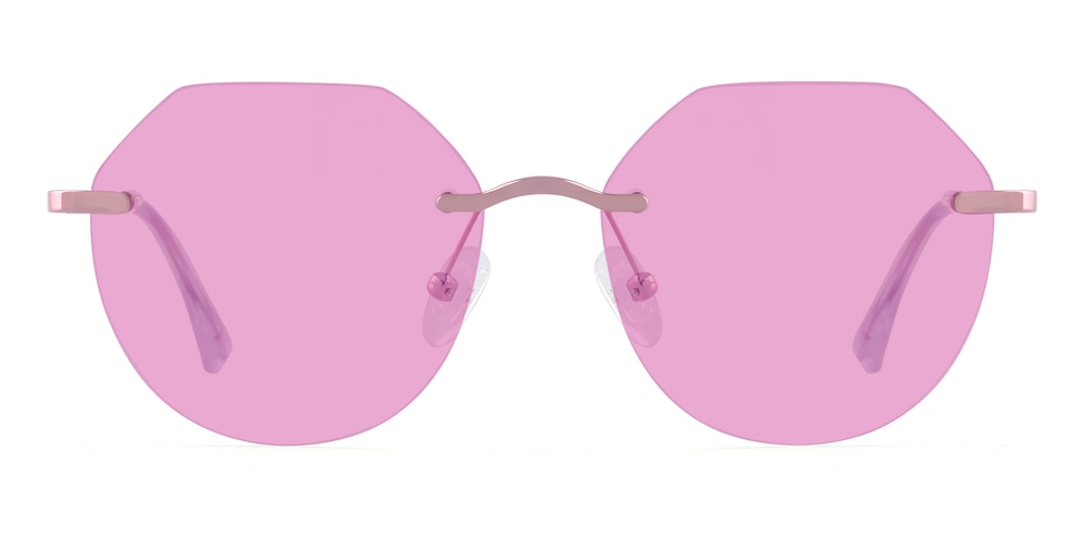 Alpharetta Purple Polygon Metal Sunglasses