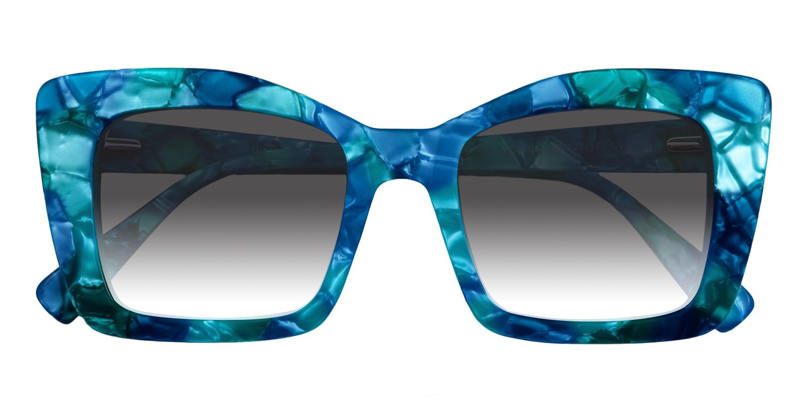 Cat Eye Sunglasses, Full Frame Blue Plastic - SUP1305