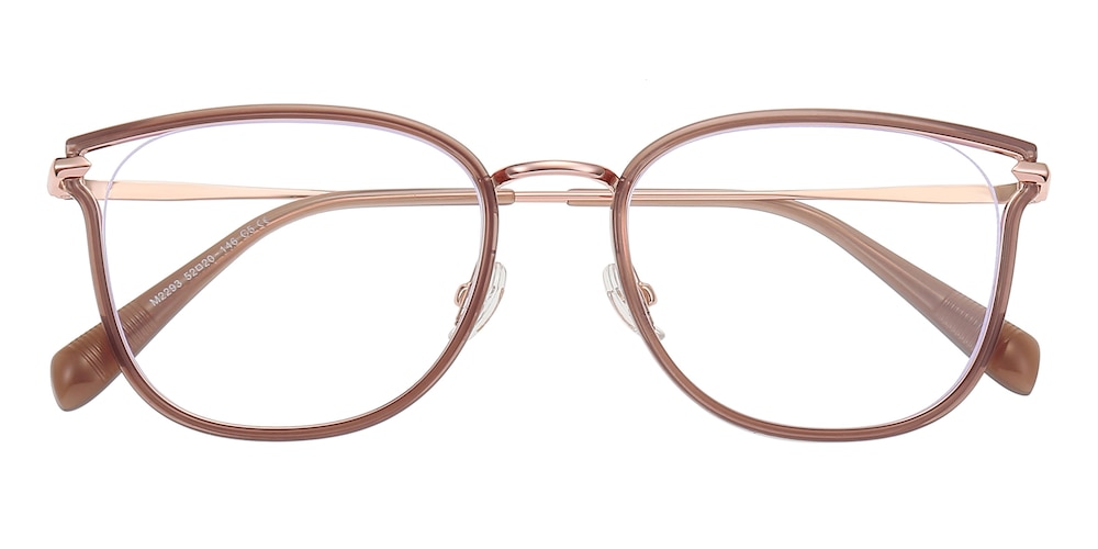 Edwina Cartouche/Rose Gold Cat Eye TR90 Eyeglasses