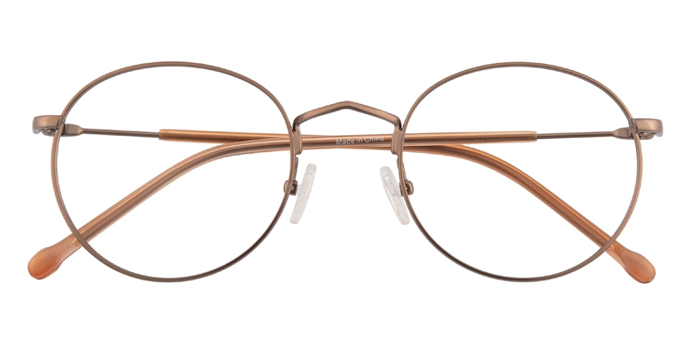 Myron Brown Round Metal Eyeglasses