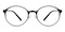EauClaire Black Round Metal Eyeglasses