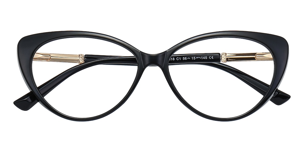 Hermosa Black Cat Eye TR90 Eyeglasses
