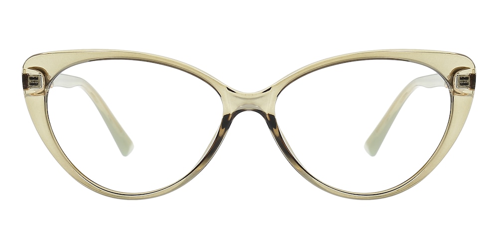 Hermosa Golden Green Cat Eye TR90 Eyeglasses