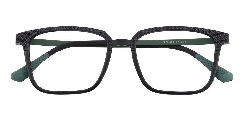 Gerald Black Square TR90 Eyeglasses
