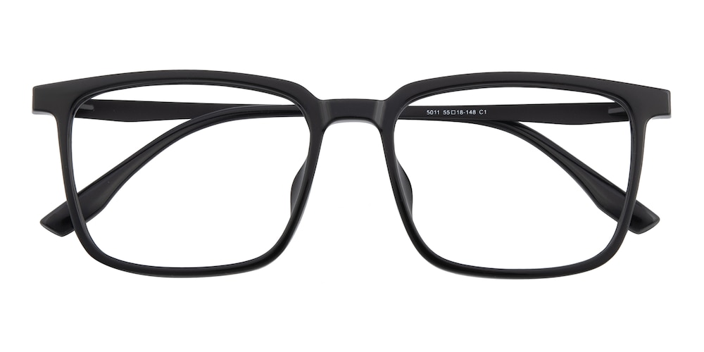 Ernest Black Rectangle TR90 Eyeglasses