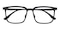Ernest Black Rectangle TR90 Eyeglasses