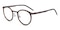 Angelo Tortoise/Gunmetal Round Titanium Eyeglasses