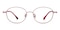 Drusilla Red/Rose Gold Oval Titanium Eyeglasses