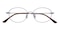 Drusilla Purple/Silver Oval Titanium Eyeglasses