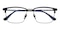 Humphr Black Rectangle Titanium Eyeglasses